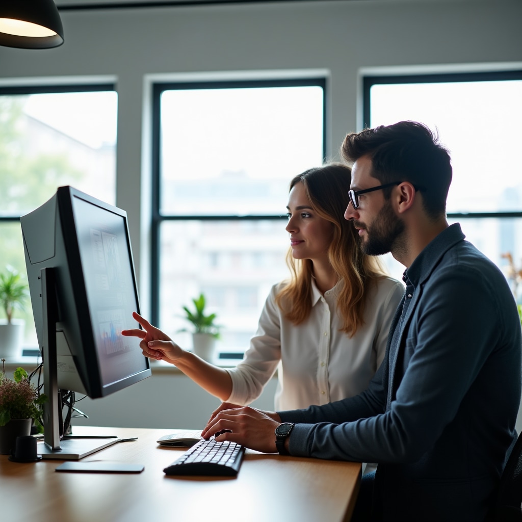 Team di sviluppo in collaborazione in ufficio moderno